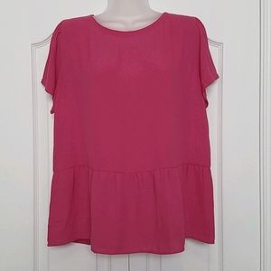 LOFT pink short sleeve top